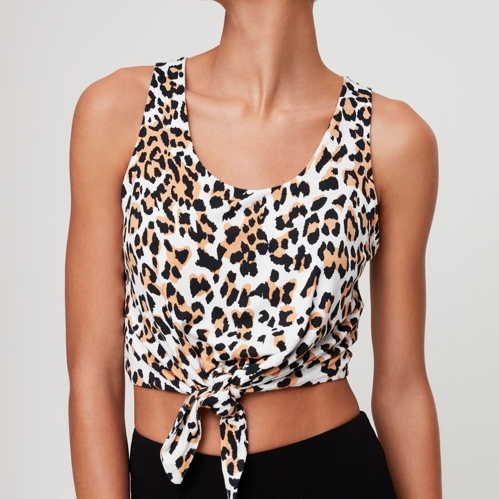 Aritzia Babaton Jeronimo Leopard Print Tank Top Size XS